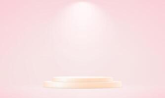 rosado estudio habitación antecedentes. pastel rosado antecedentes 3d con podio. enamorado antecedentes vacío habitación con destacar efecto. espacio para de venta productos en el sitio web. negocio fondo. vector