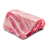 Raw pork jowl marbled appearance light pink color photographed at a slight angle png