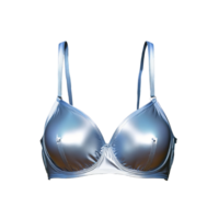 Sleek holographic bra reflecting futuristically iridescent silver space age allure png