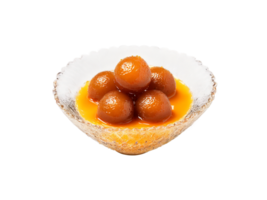 Gulab Jamun with Orange Syrup Soft gulab jamuns soaked in an orange flavored syrup served png