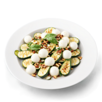 gegrild courgette en Mozzarella salade elementen over- bereid kom gegrild courgette linten vers Mozzarella png