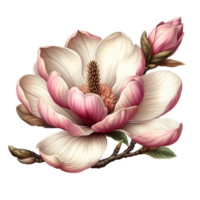 old botanical lotus flowers illustration isolated on transparent background png