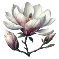 old botanical lotus flowers illustration isolated on transparent background png