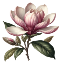 old botanical lotus flowers illustration isolated on transparent background png