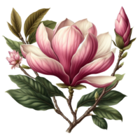 old botanical lotus flowers illustration isolated on transparent background png