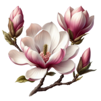 old botanical lotus flowers illustration isolated on transparent background png