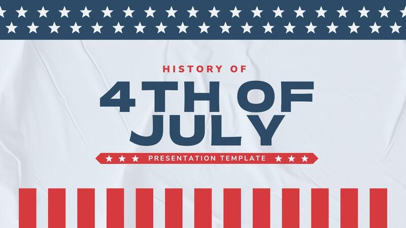 4th of July History Presentation Template