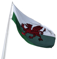 Cut out flag of Wales waving png