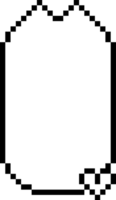 8 bit retrò gioco animale animale domestico gatto pixel testo scatola promemoria discorso bolla Palloncino, icona etichetta parola chiave progettista bandiera png