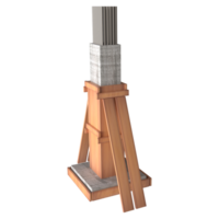 3d RCC columns rendering, concrete columns under construction. column shuttering. rod in columns. png