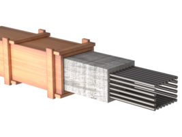 3d RCC columns rendering, concrete columns under construction. column shuttering. rod in columns. png