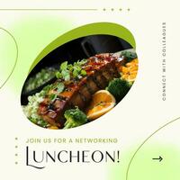 Luncheon Restaurant Linkedin Instagram Post template