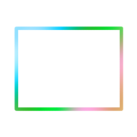 en färgrik pastell rektangel ram på en transparent bakgrund png