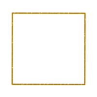 oro cuadrado marco con especificaciones en un transparente antecedentes png