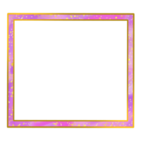 Pink and Gold Square Frame on a Transparent Background png