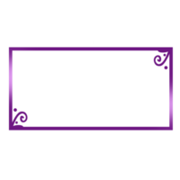 décoratif violet rectangle Cadre sur une transparent Contexte png