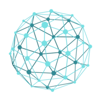 data connection,Technology Line, connecting lines, line,a blue sphere with connected dots on it png