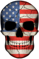 USA Flag American Human Skull png