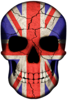 Union Jack British Flag Skull png