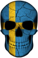 Suécia bandeira sueco humano crânio png