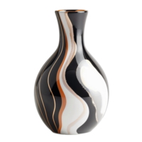 A black and white vase on a transparent background. png