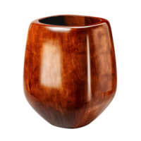 A vase with a brown base sits on a transparent background png
