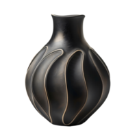 ein groß, glänzend, Vase mit ein Spiral- Design png