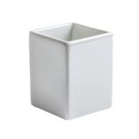 A ceramic cup with a square shape on a transparent background png