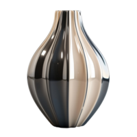 uma Preto e branco vaso em uma transparente fundo. png