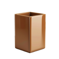 A ceramic cup with a square shape on a transparent background png