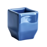 A ceramic cup with a square shape on a transparent background png