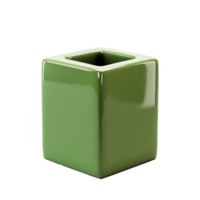 A ceramic cup with a square shape on a transparent background png