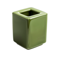 A ceramic cup with a square shape on a transparent background png