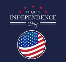 4th July Independence Day Background Illustration vector