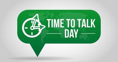 Time To Talk Day Background Illustration with Speech Bubble vector