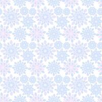 Pastel Blue Floral Repeat Pattern Background vector