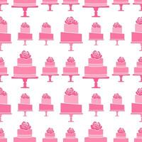 Pink Cake Pattern Background vector