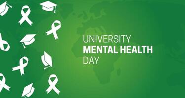 University Mental Health Day Illustration vector
