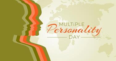 Multiple Personality Day Illustration with Many Persons vector