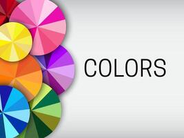 Colors Banner Background Design with Color Wheels in Blue, Red, Pink, Purple, Green, Yellow and Orange Colors vector