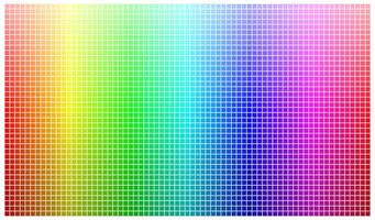 Rainbow Color Palette with Every Hue vector