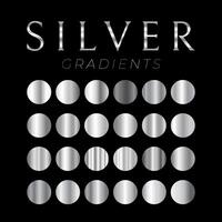 Silver Gradients Color Shades Swatches Palette vector