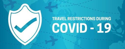 Travel Restrictions During Covid-19 Banner Illustration vector