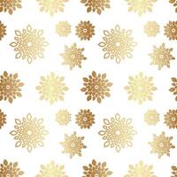 Simple Gold Floral Seamless Pattern Design vector