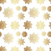 Simple Gold Floral Seamless Pattern Design vector