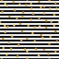 Gold Dots Pattern Design with Black and White Background vector