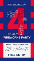 4th of July Fireworks Party template