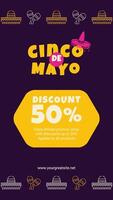 Minimalist Illustration Cinco De Mayo Discount Instagram Story template