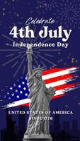 4th july independence day for social media story template