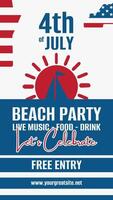 4th of July Beach Party Celebration template